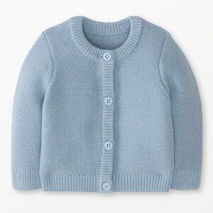 Hanna Andersson Baby Sweater Cardigan | Size 2 Toddler | Blue | 100% Cotton